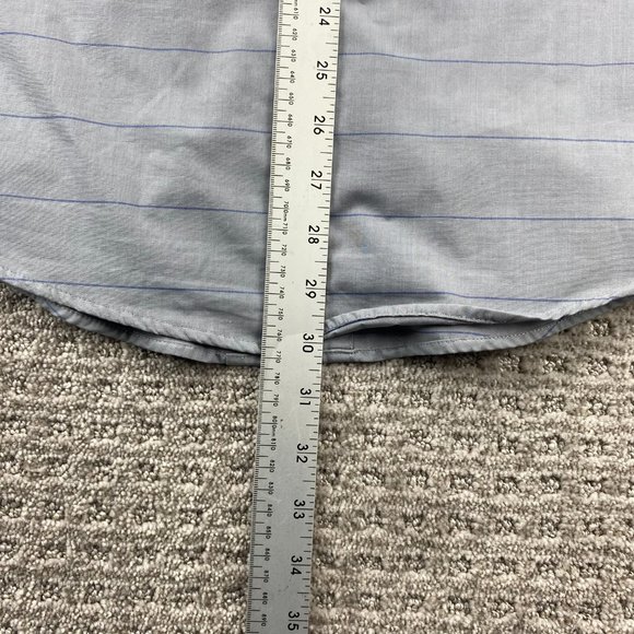 US Polo Assn. Shirt Men Small S Gray Blue Striped Button Down Short Sleeve - Picture 11 of 11